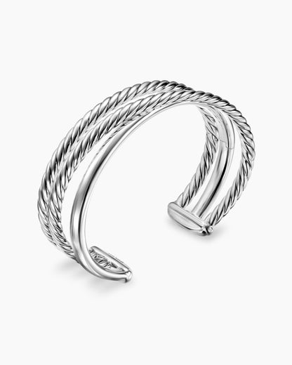 David Yurman Bold Crossover Three Row Cuff Bracelet David Yurman Women’s