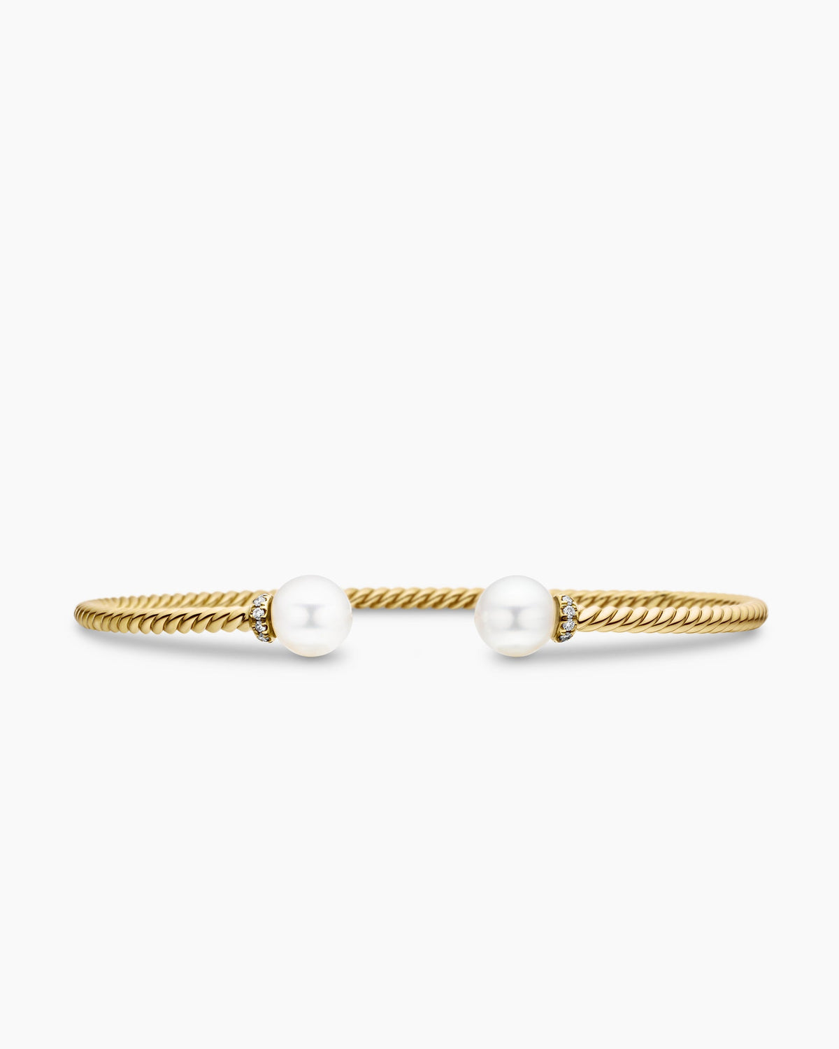 David Yurman Solari Cablespira Flex Bracelet in 18K Yellow Gold with Diamonds, 2.3mm David Yurman Women’s