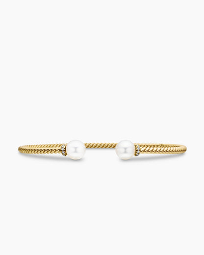 David Yurman Solari Cablespira Flex Bracelet in 18K Yellow Gold with Diamonds, 2.3mm David Yurman Women’s