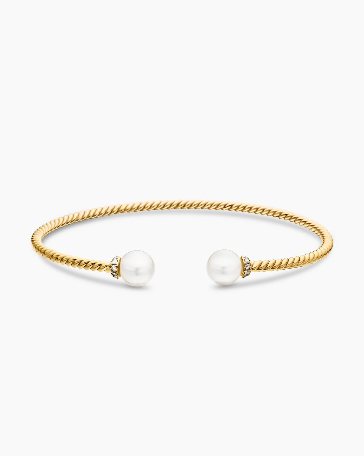 David Yurman Solari Cablespira Flex Bracelet in 18K Yellow Gold with Diamonds, 2.3mm David Yurman Women’s