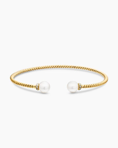 David Yurman Solari Cablespira Flex Bracelet in 18K Yellow Gold with Diamonds, 2.3mm David Yurman Women’s