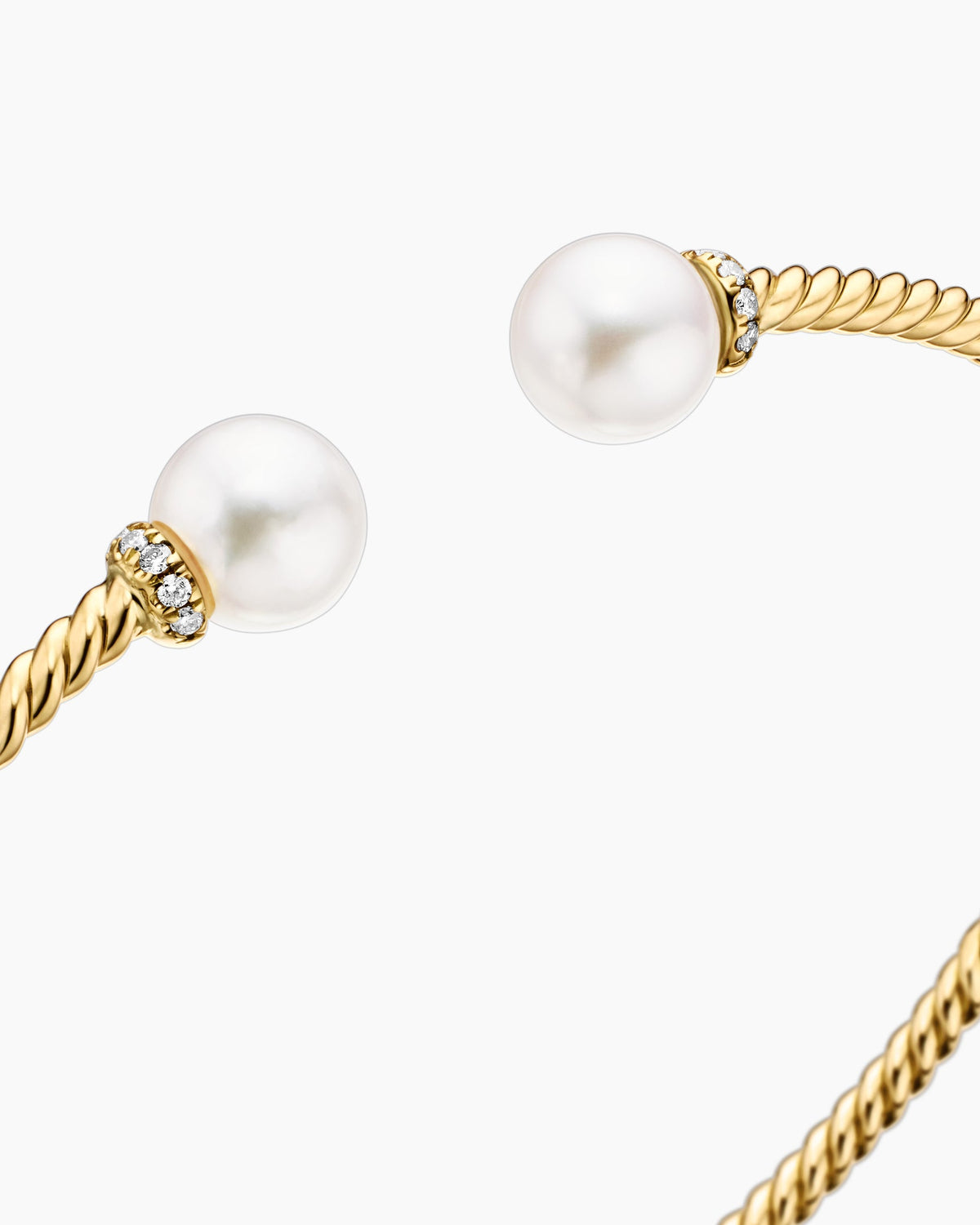 David Yurman Solari Cablespira Flex Bracelet in 18K Yellow Gold with Diamonds, 2.3mm David Yurman Women’s