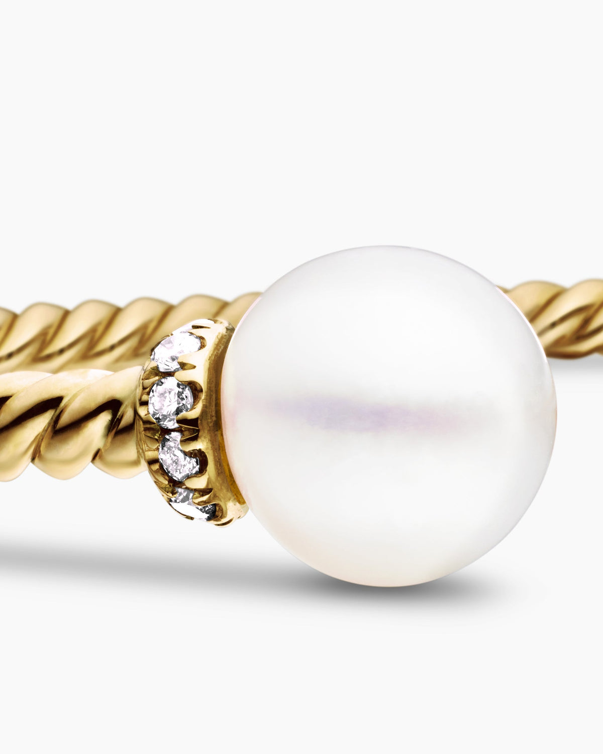 David Yurman Solari Cablespira Flex Bracelet in 18K Yellow Gold with Diamonds, 2.3mm David Yurman Women’s