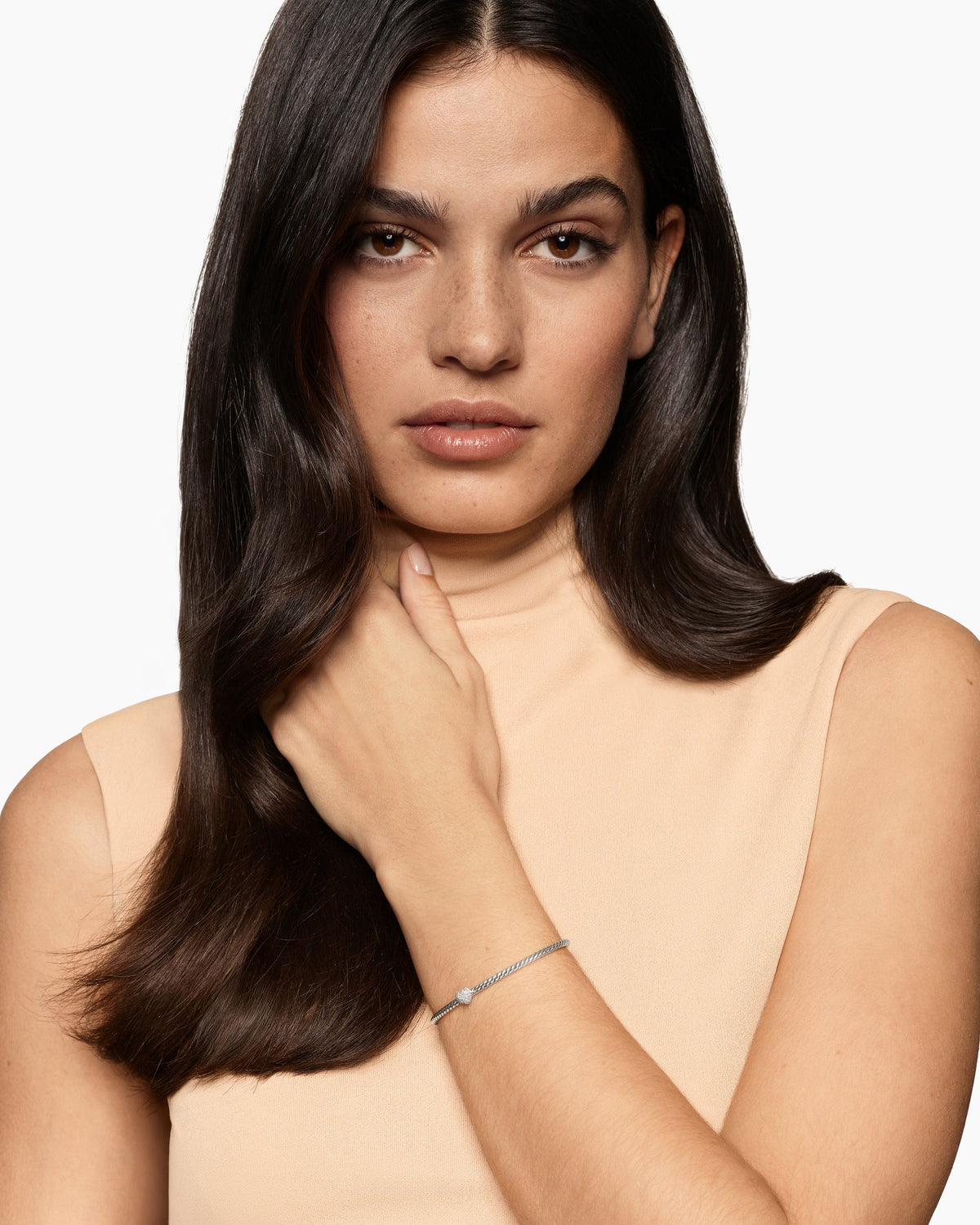 David Yurman Micro Cable Flex Heart Station Bracelet David Yurman Women’s