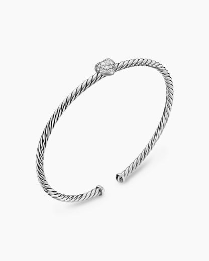 David Yurman Micro Cable Flex Heart Station Bracelet David Yurman Women’s
