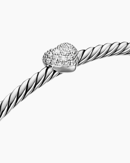 David Yurman Micro Cable Flex Heart Station Bracelet David Yurman Women’s