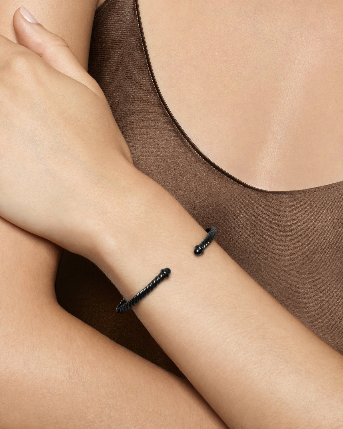David Yurman Classic Cable Bracelet in Black Aluminum, 4mm David Yurman Women’s