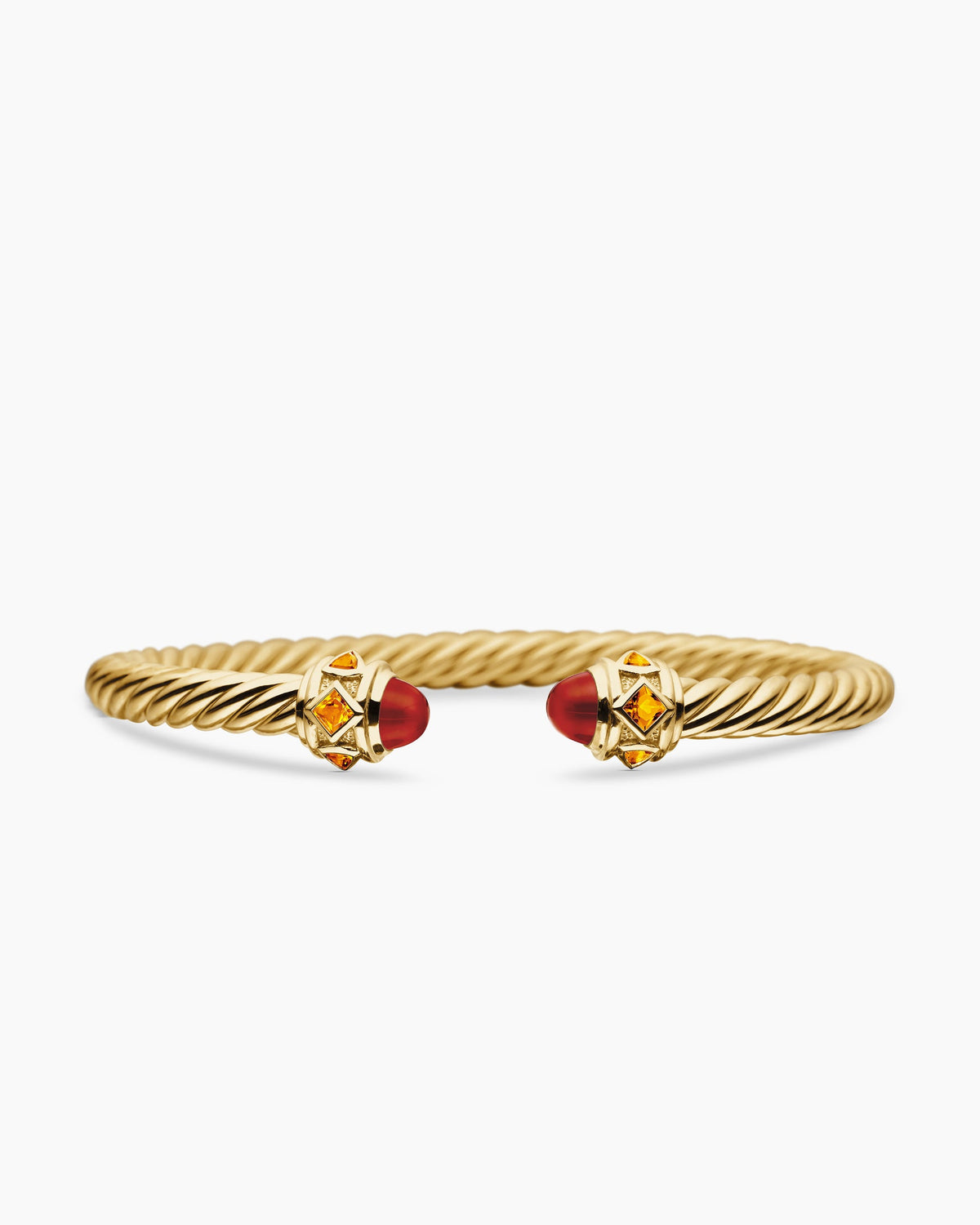 David Yurman Renaissance® Cablespira® Flex Bracelet in 18K Yellow Gold with Carnelian and Citrine, 5mm David Yurman Women’s