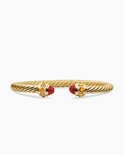 David Yurman Renaissance® Cablespira® Flex Bracelet in 18K Yellow Gold with Carnelian and Citrine, 5mm David Yurman Women’s