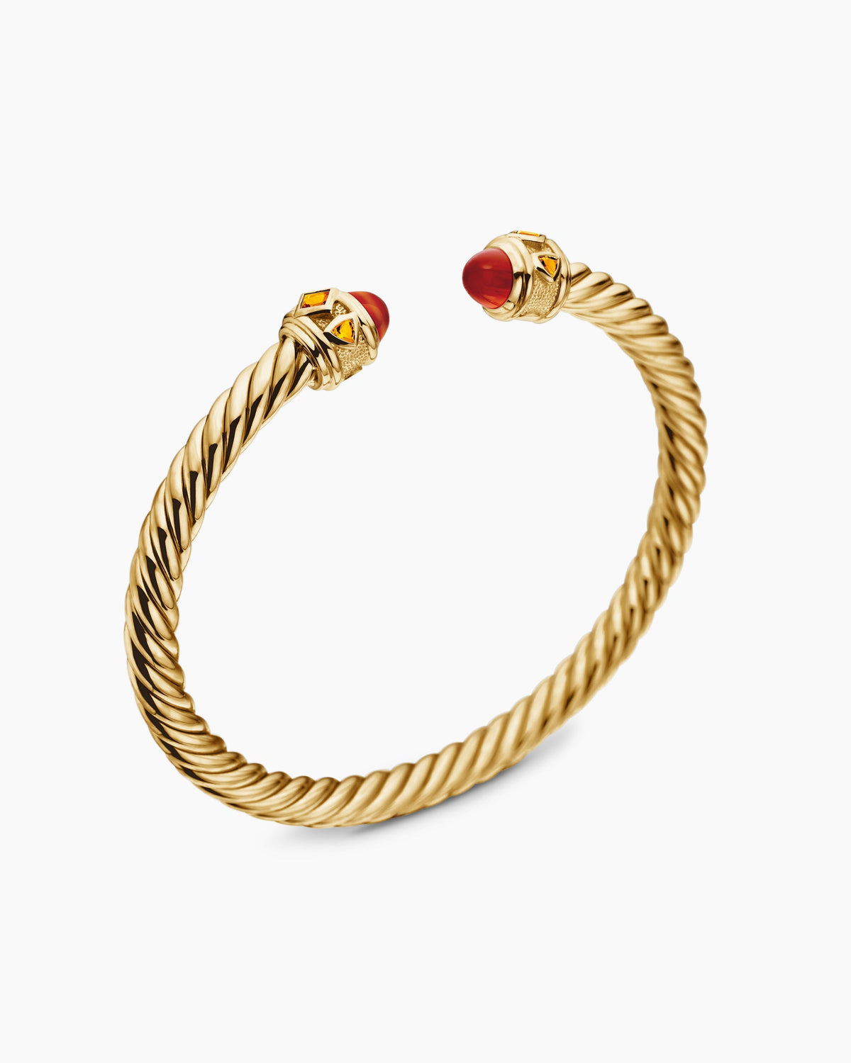 David Yurman Renaissance® Cablespira® Flex Bracelet in 18K Yellow Gold with Carnelian and Citrine, 5mm David Yurman Women’s