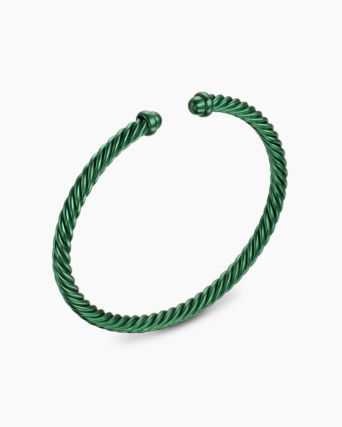 David Yurman Classic Cable Bracelet in Green Aluminum, 4mm David Yurman Women’s