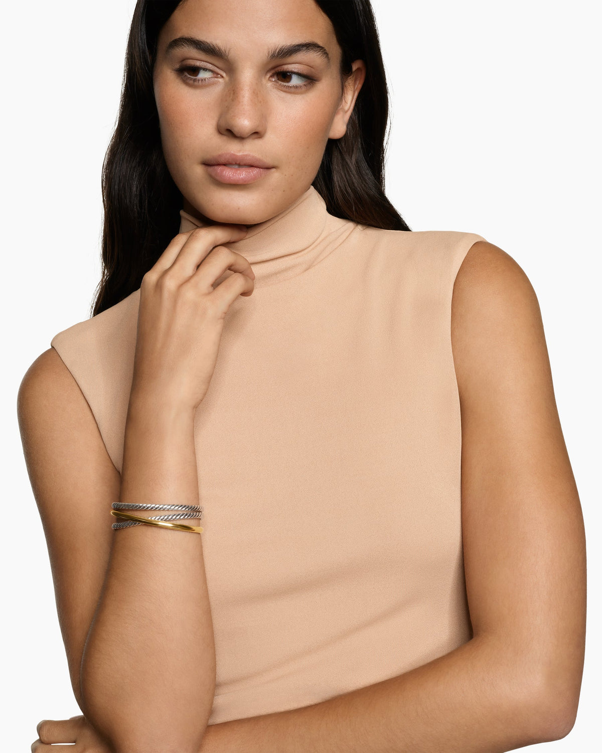 David Yurman Bold Crossover Three Row Cuff Bracelet David Yurman Women’s