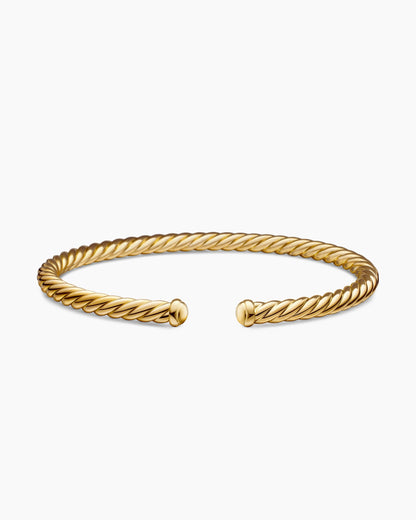 David Yurman Cablespira Flex Bracelet in 18K Yellow Gold, 4mm David Yurman Women’s