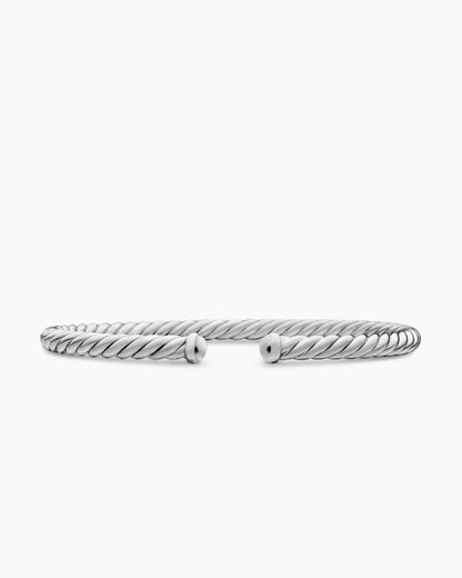 David Yurman Cablespira Flex Bracelet in 18K White Gold, 4mm David Yurman Women’s