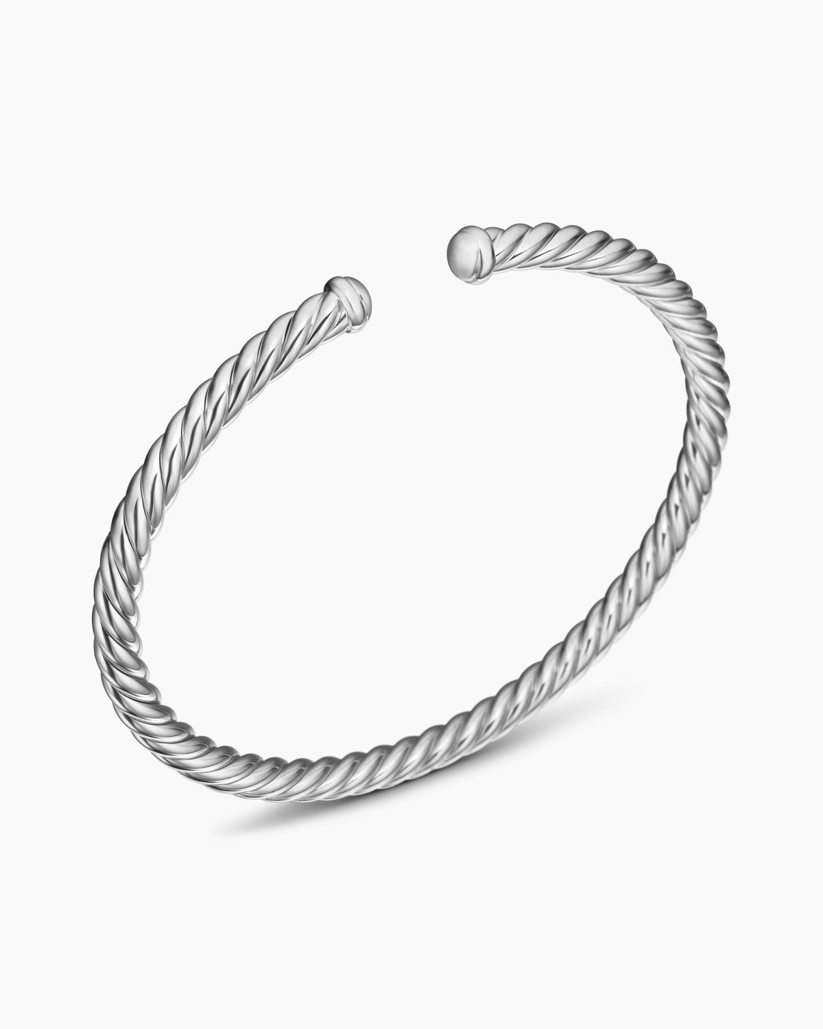David Yurman Cablespira Flex Bracelet in 18K White Gold, 4mm David Yurman Women’s