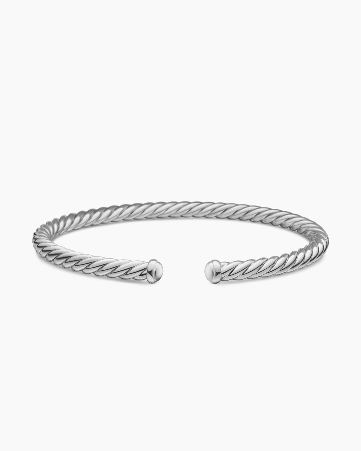 David Yurman Cablespira Flex Bracelet in 18K White Gold, 4mm David Yurman Women’s