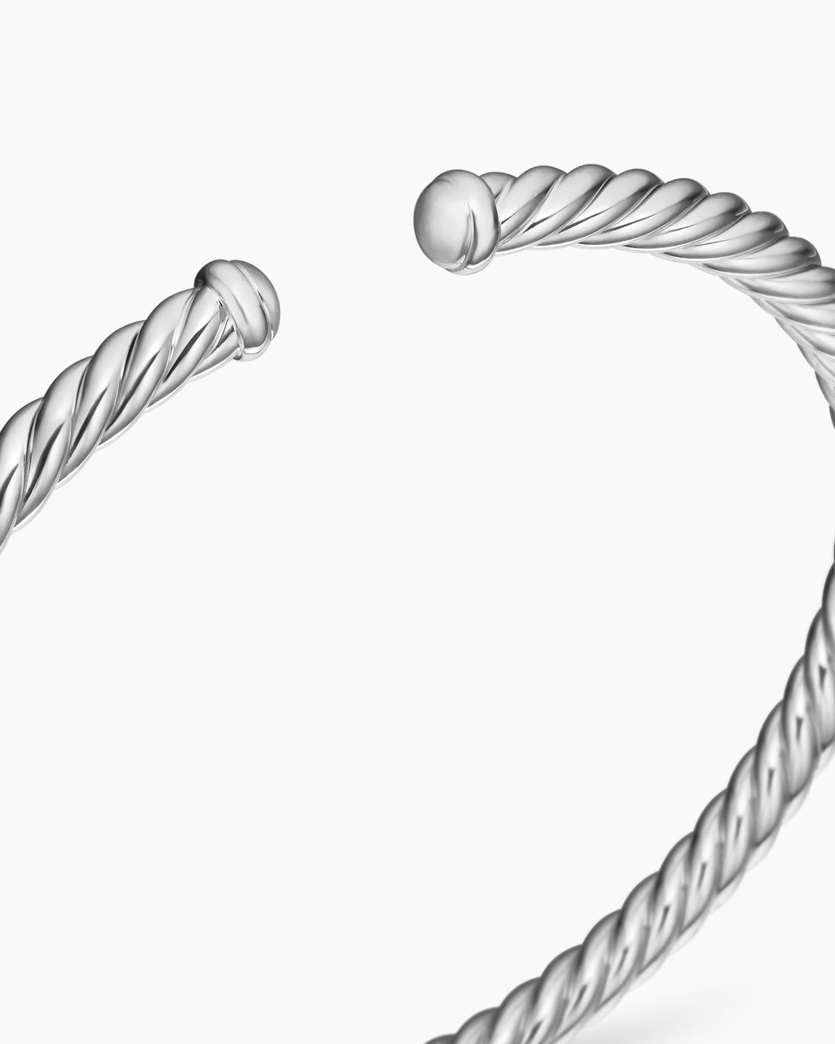 David Yurman Cablespira Flex Bracelet in 18K White Gold, 4mm David Yurman Women’s