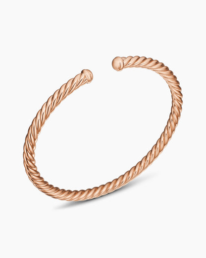 David Yurman Cablespira Flex Bracelet in 18K Rose Gold, 4mm David Yurman Women’s