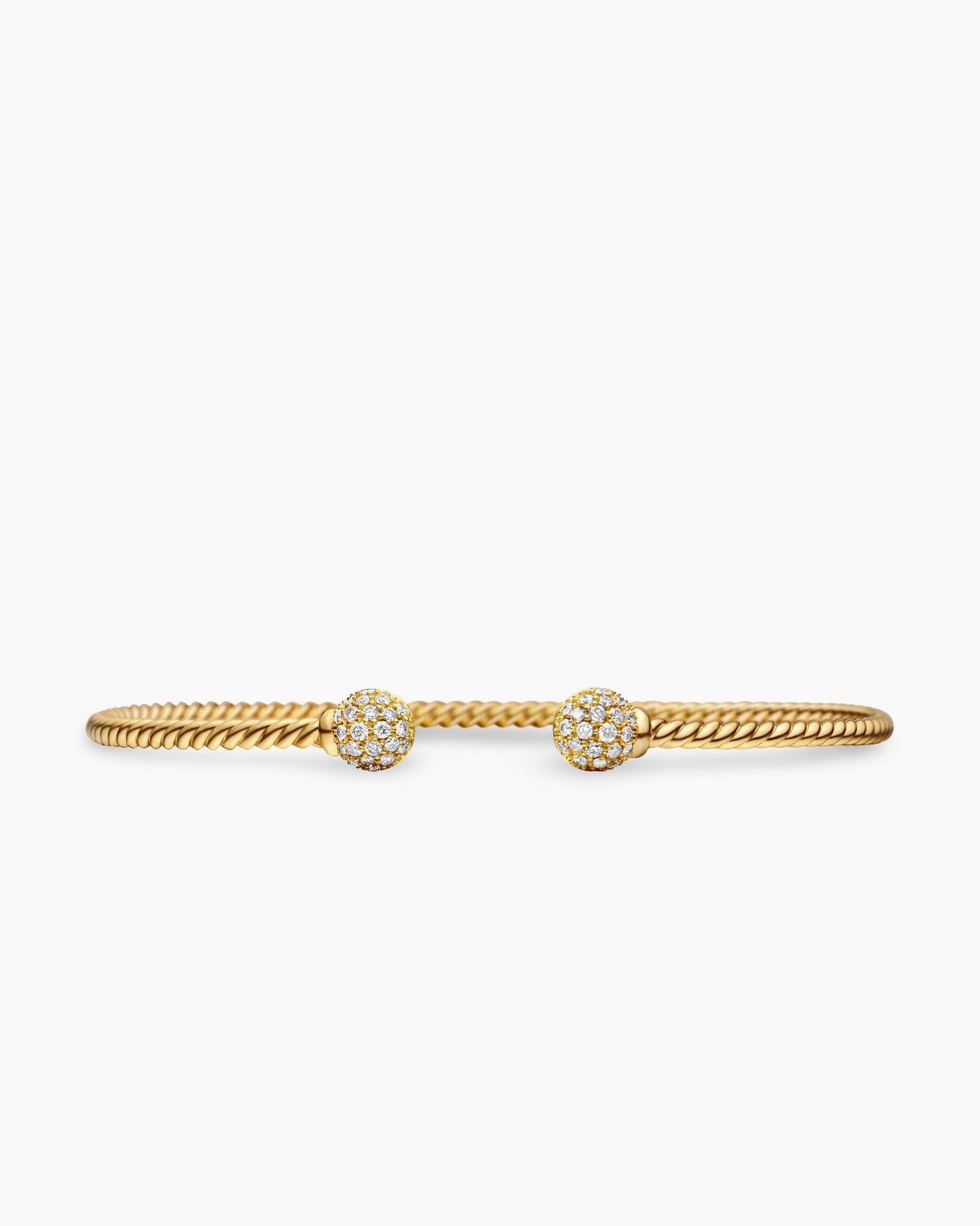 David Yurman Solari Cablespira® Flex Bracelet in 18K Yellow Gold with Diamonds, 2.3mm David Yurman Women’s