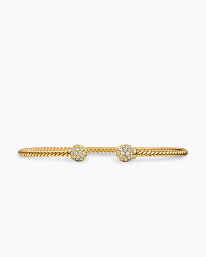 David Yurman Solari Cablespira® Flex Bracelet in 18K Yellow Gold with Diamonds, 2.3mm David Yurman Women’s