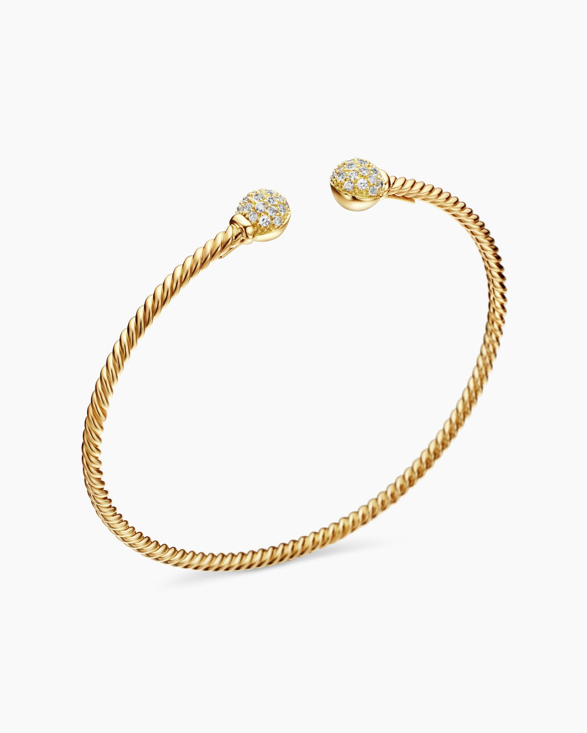David Yurman Solari Cablespira® Flex Bracelet in 18K Yellow Gold with Diamonds, 2.3mm David Yurman Women’s