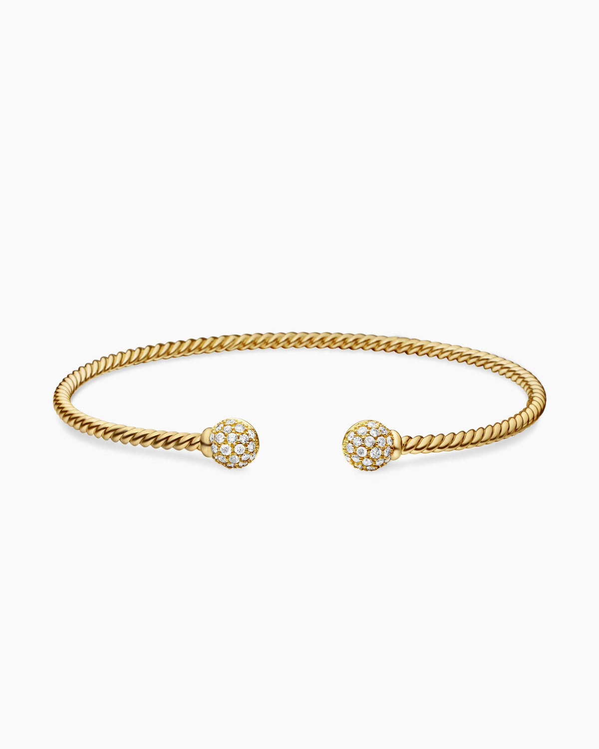 David Yurman Solari Cablespira® Flex Bracelet in 18K Yellow Gold with Diamonds, 2.3mm David Yurman Women’s