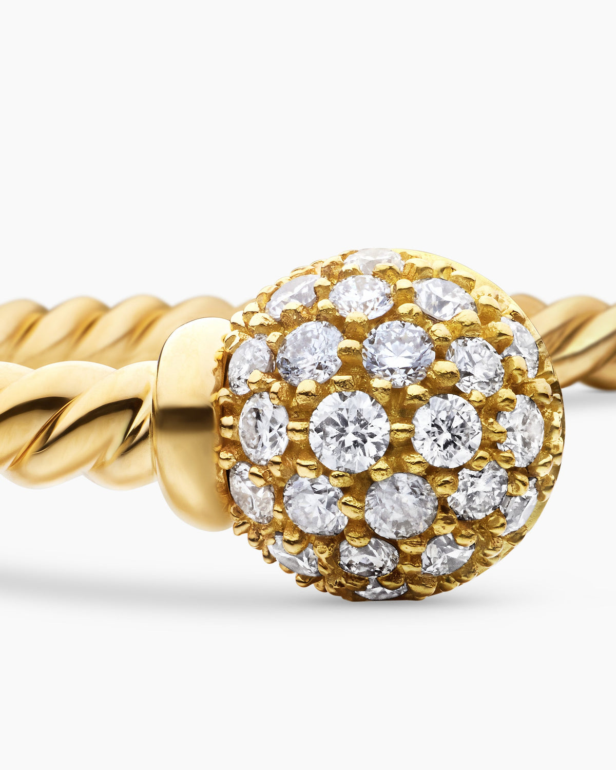 David Yurman Solari Cablespira® Flex Bracelet in 18K Yellow Gold with Diamonds, 2.3mm David Yurman Women’s