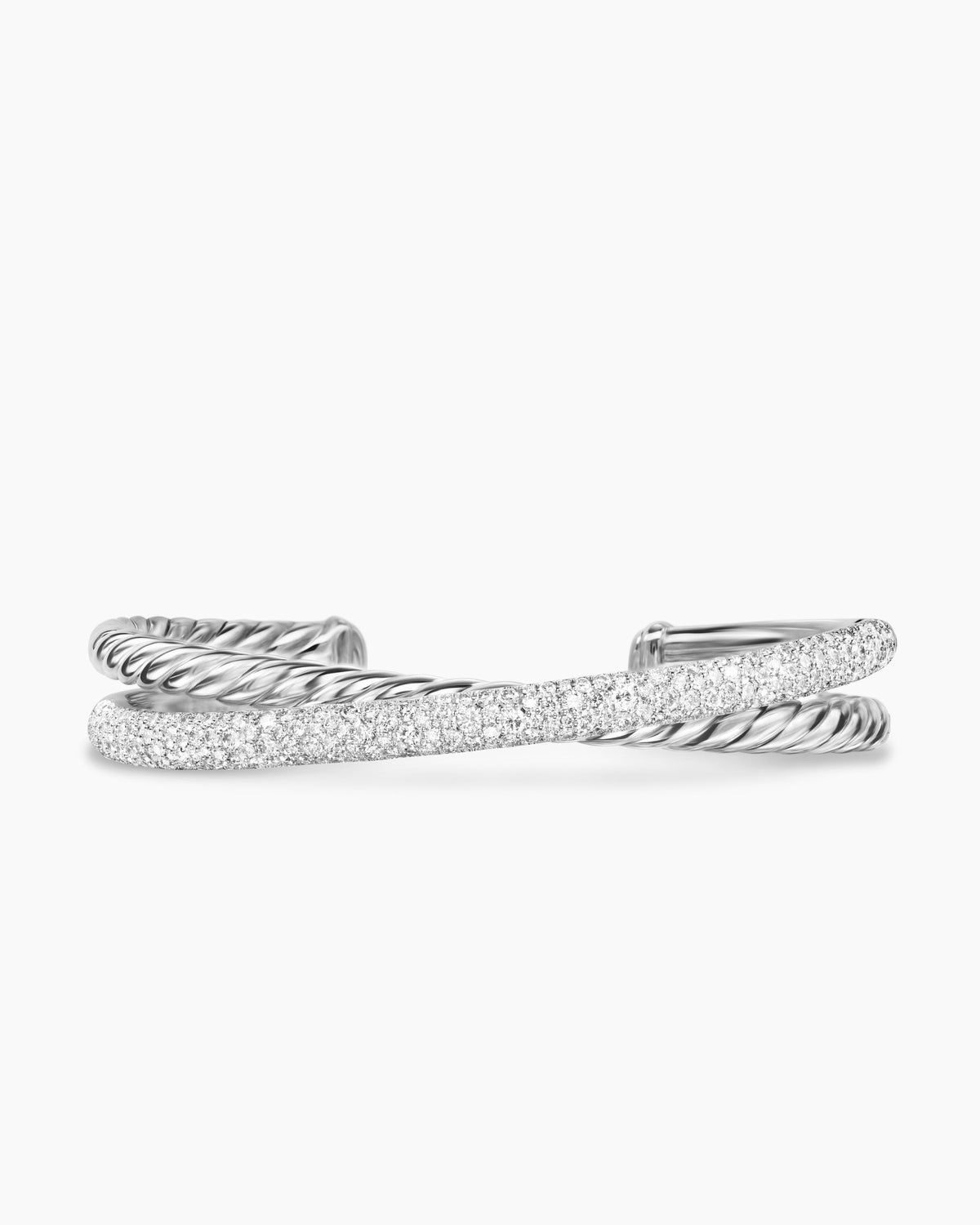 David Yurman Pavé Crossover Two Row Cuff Bracelet David Yurman Women’s