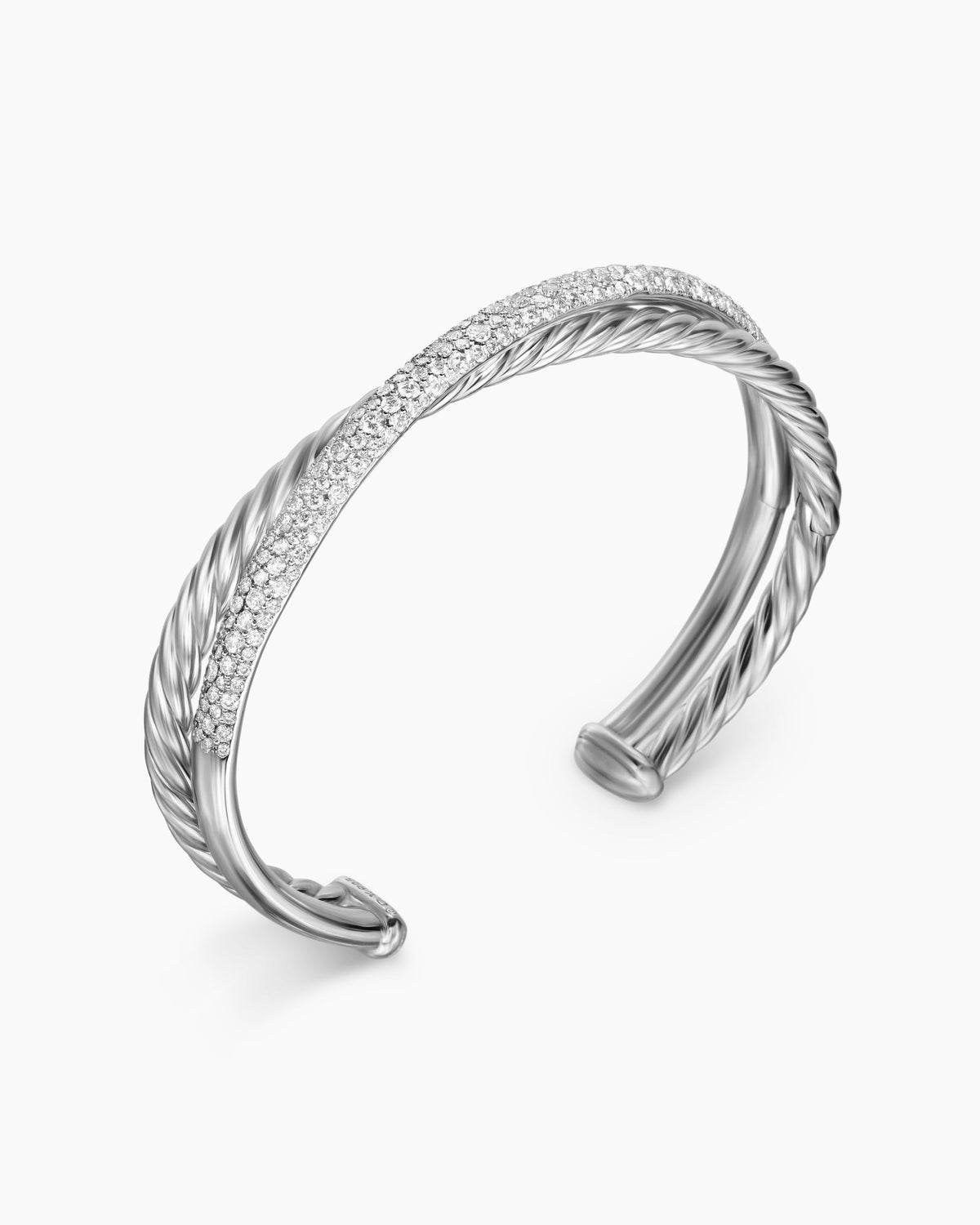 David Yurman Pavé Crossover Two Row Cuff Bracelet David Yurman Women’s