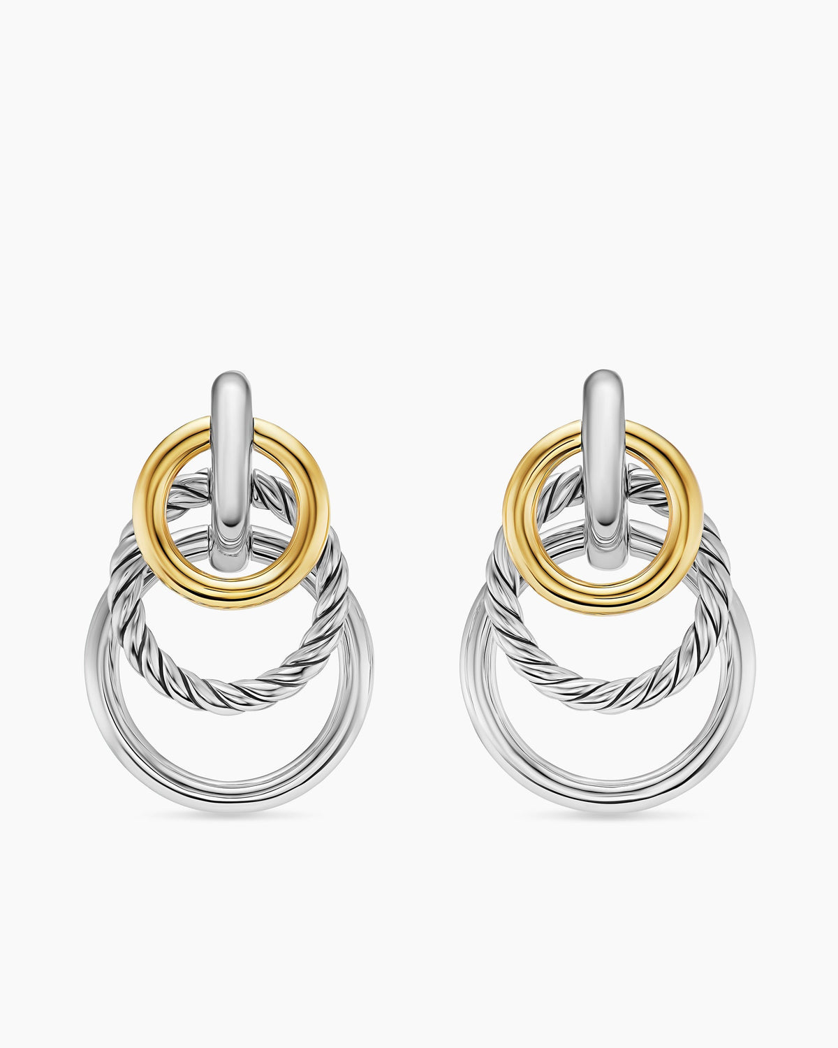 David Yurman DY Mercer Triple Ring Drop Earrings David Yurman Women’s