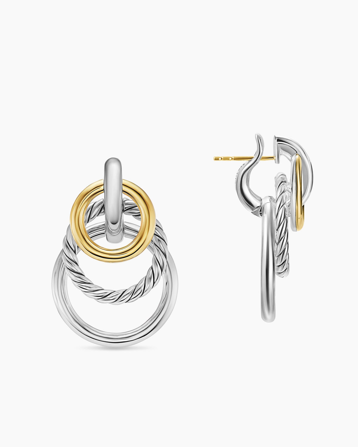 David Yurman DY Mercer Triple Ring Drop Earrings David Yurman Women’s