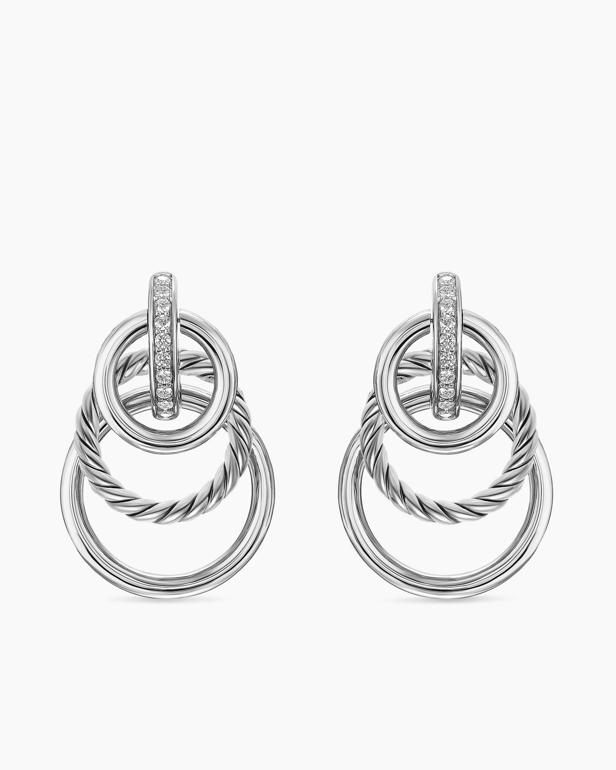 David Yurman DY Mercer Triple Ring Drop Earrings David Yurman Women’s