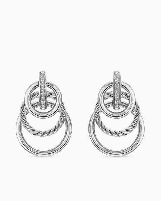 David Yurman DY Mercer Triple Ring Drop Earrings David Yurman Women’s