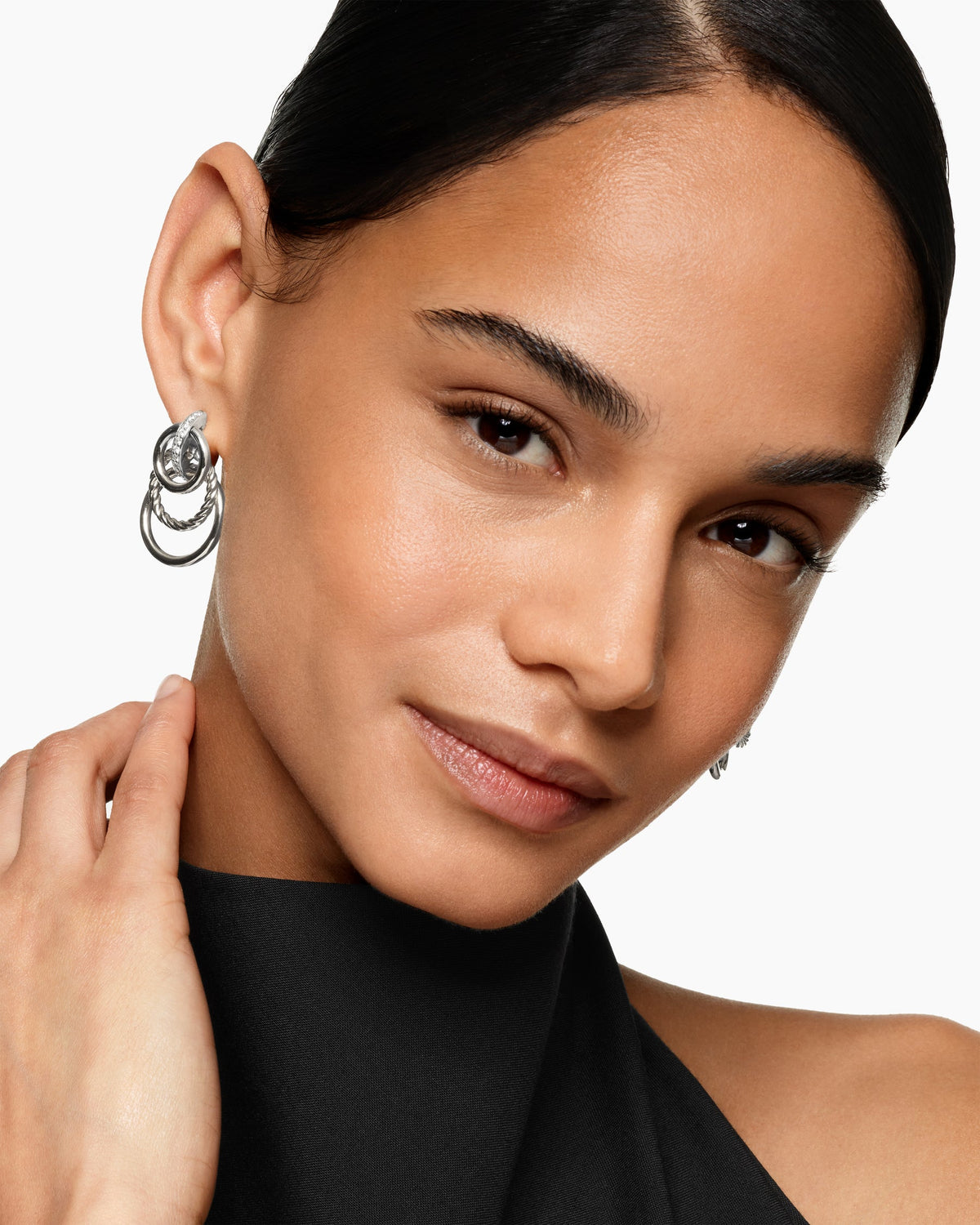 David Yurman DY Mercer Triple Ring Drop Earrings David Yurman Women’s