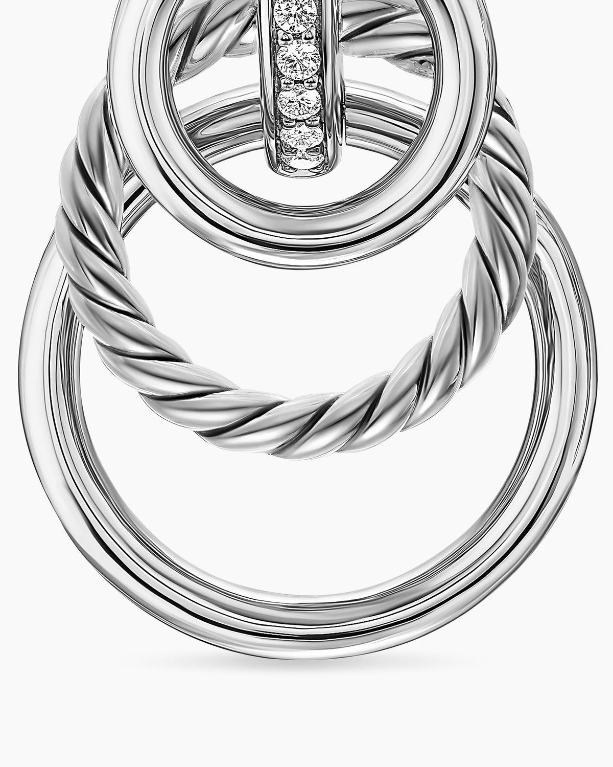 David Yurman DY Mercer Triple Ring Drop Earrings David Yurman Women’s