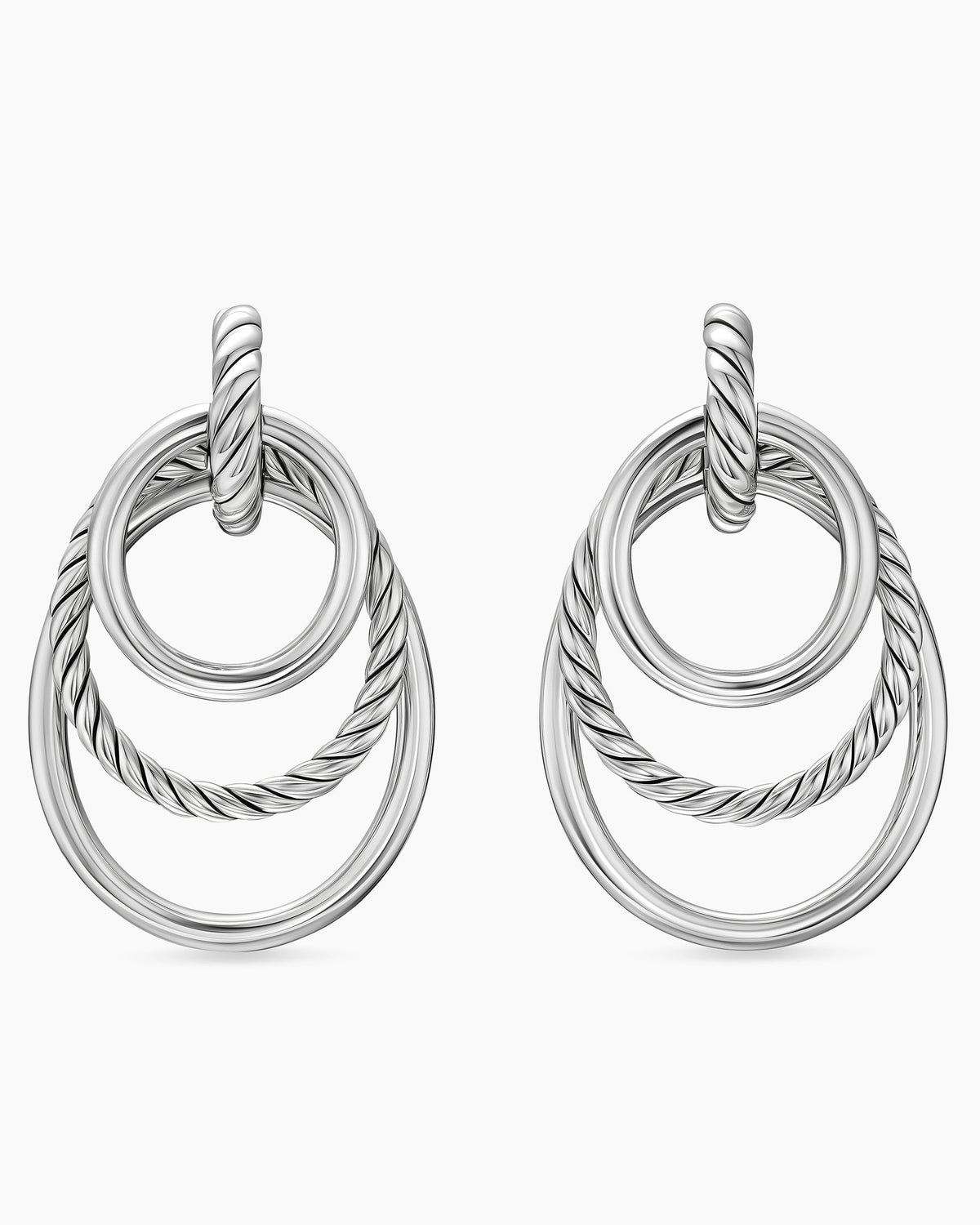 David Yurman DY Mercer Bold Triple Ring Drop Earrings David Yurman Women’s