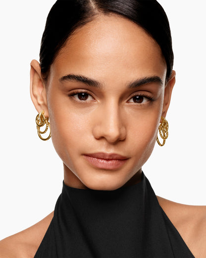David Yurman DY Mercer Triple Ring Drop Earrings David Yurman Women’s