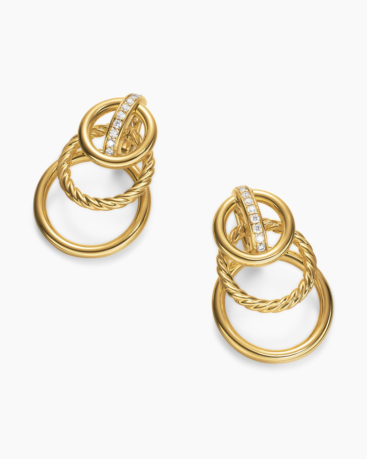 David Yurman DY Mercer Triple Ring Drop Earrings David Yurman Women’s