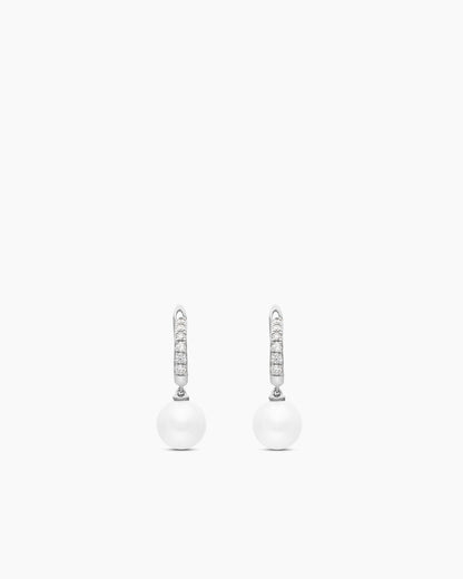 David Yurman Pearl and Pavé Drop Earrings David Yurman Women’s