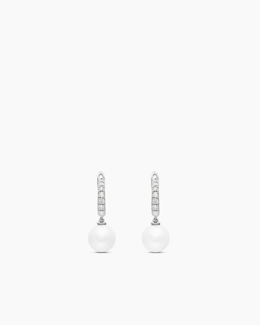 David Yurman Pearl and Pavé Drop Earrings David Yurman Women’s