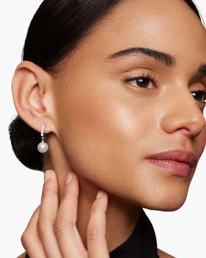 David Yurman Pearl and Pavé Drop Earrings David Yurman Women’s