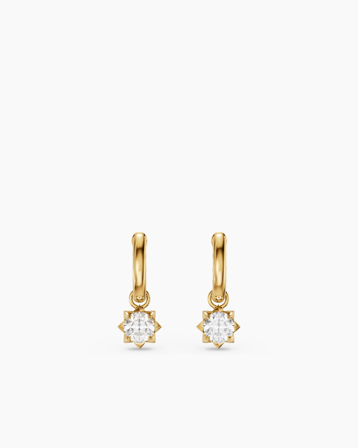 David Yurman Petite Pavé Stone Drop Earrings in 18K Yellow Gold with Diamonds, 4.5mm David Yurman Women’s