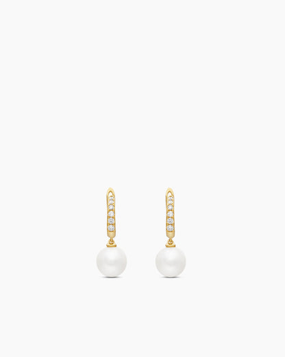 David Yurman Pearl and Pavé Drop Earrings David Yurman Women’s