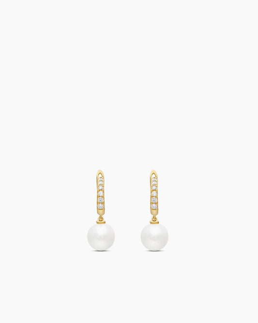 David Yurman Pearl and Pavé Drop Earrings David Yurman Women’s