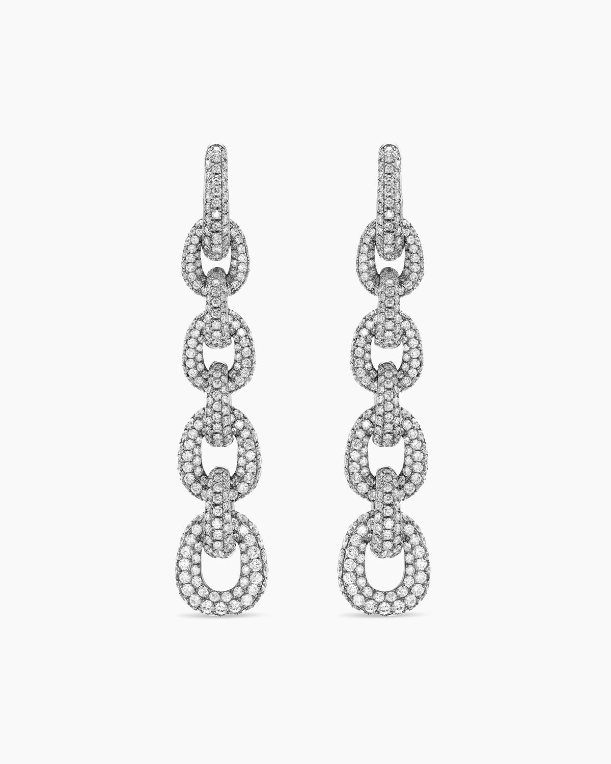 David Yurman Pavé Link Chain Drop Earrings David Yurman Women’s|High Jewelry