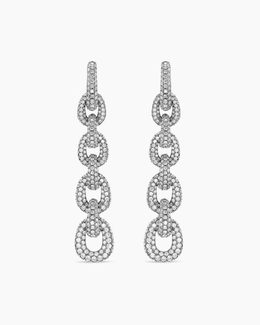 David Yurman Pavé Link Chain Drop Earrings David Yurman Women’s|High Jewelry