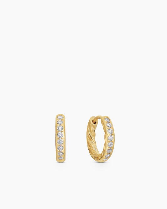 David Yurman Pavé Huggie Hoop Earrings David Yurman Women’s