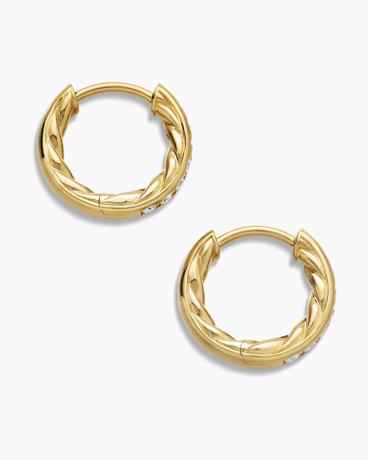 David Yurman Pavé Huggie Hoop Earrings David Yurman Women’s