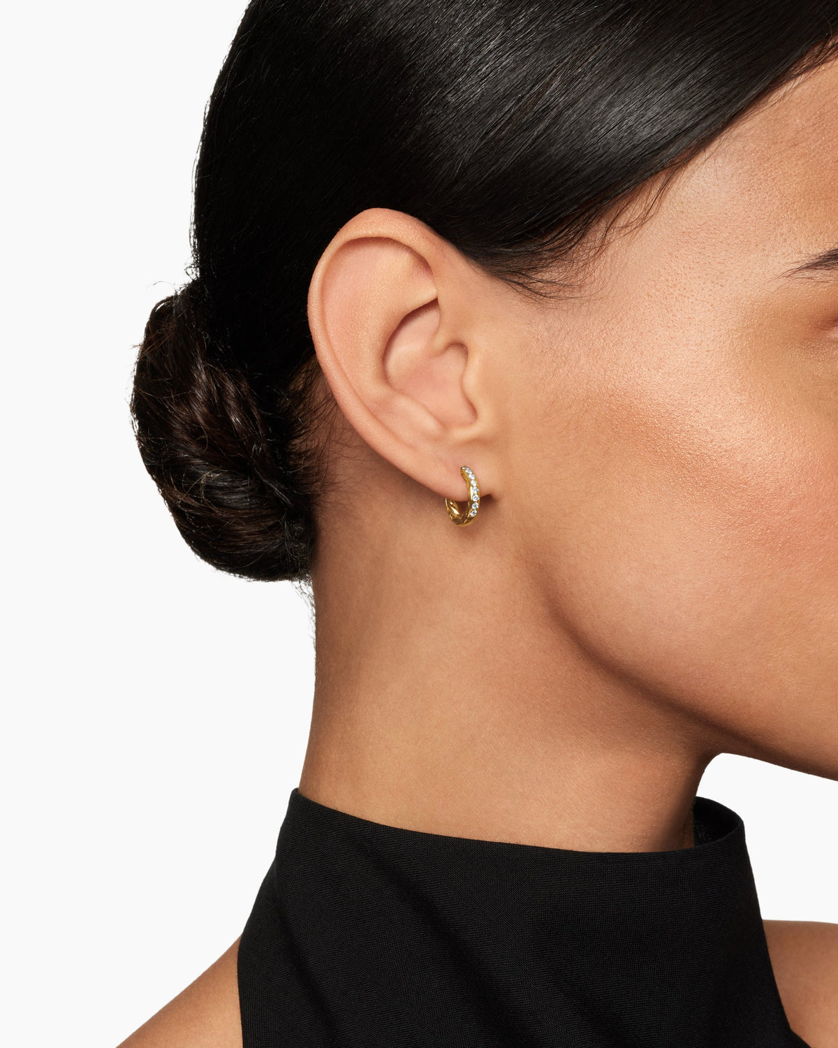 David Yurman Pavé Huggie Hoop Earrings David Yurman Women’s