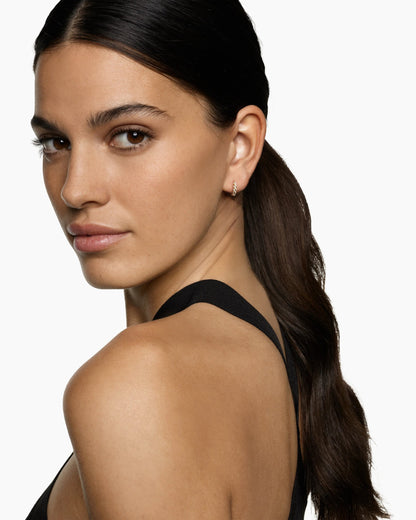 David Yurman Petite Pavé Hoop Earrings in 18K Yellow Gold with Diamonds, 10mm David Yurman Women’s